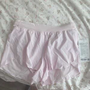 Lululemon Light Pink Fast and Free Shorts